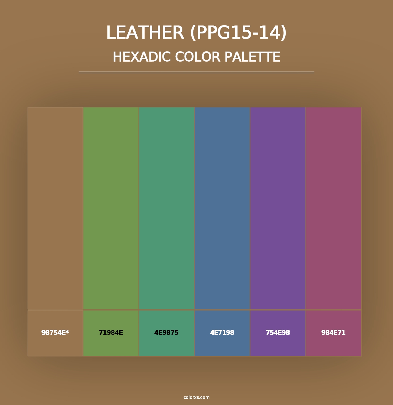 Leather (PPG15-14) - Hexadic Color Palette