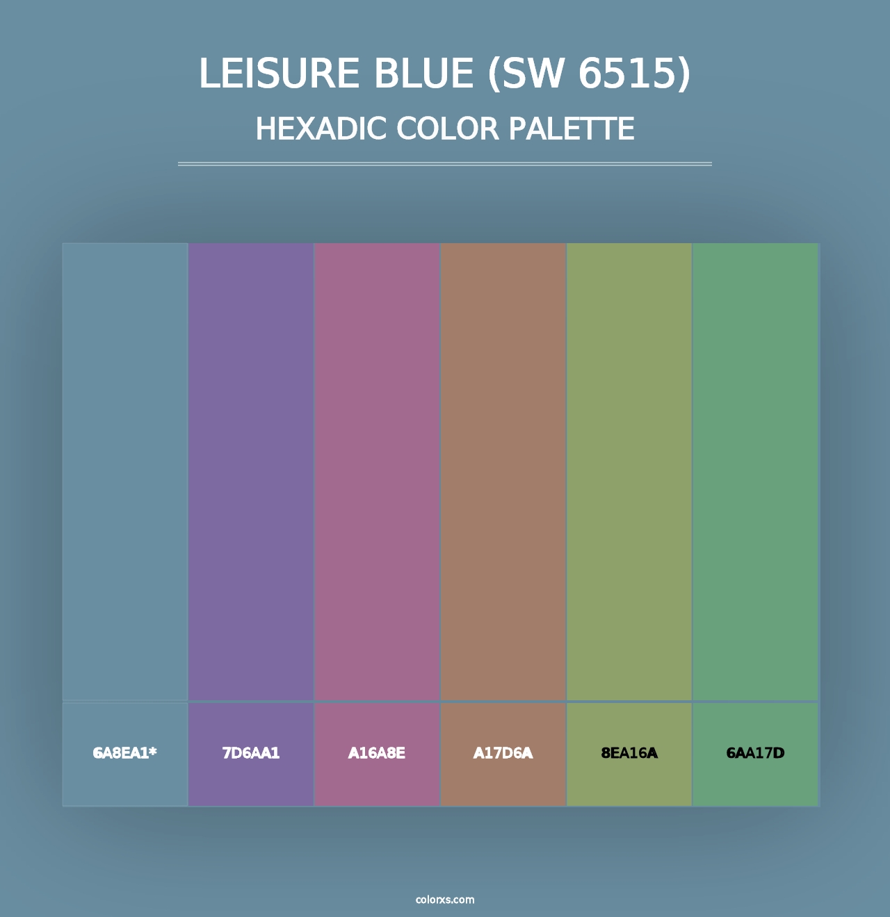 Leisure Blue (SW 6515) - Hexadic Color Palette