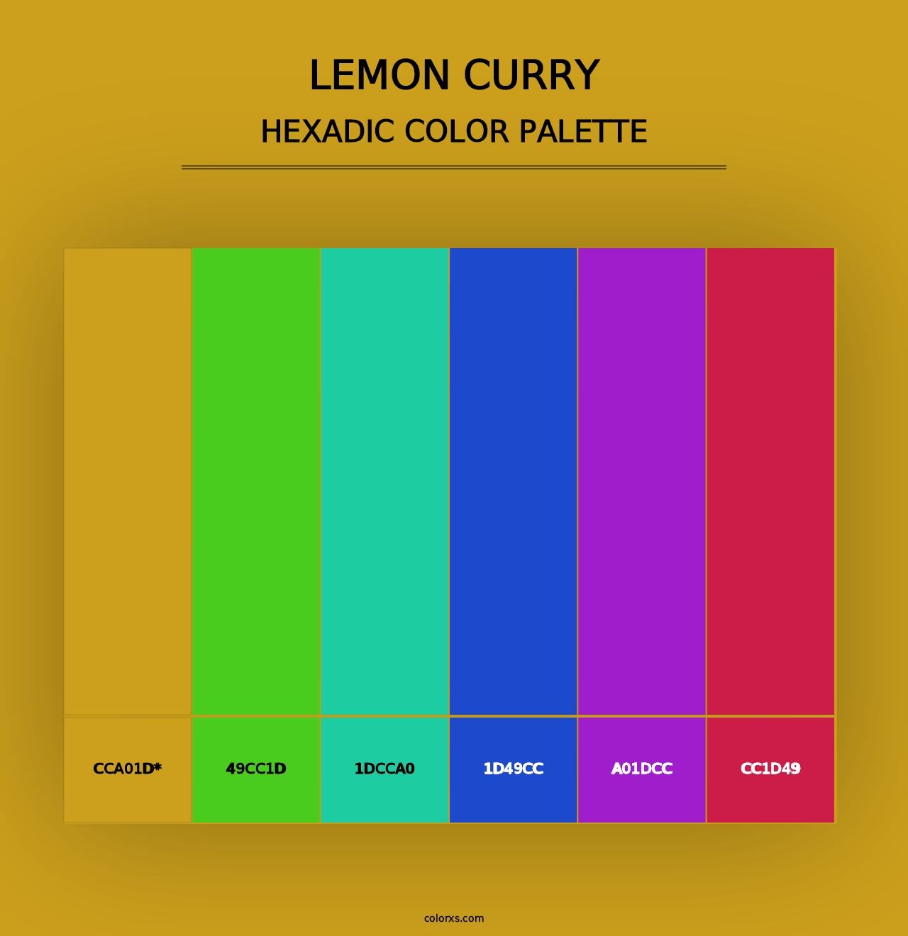 Lemon Curry - Hexadic Color Palette