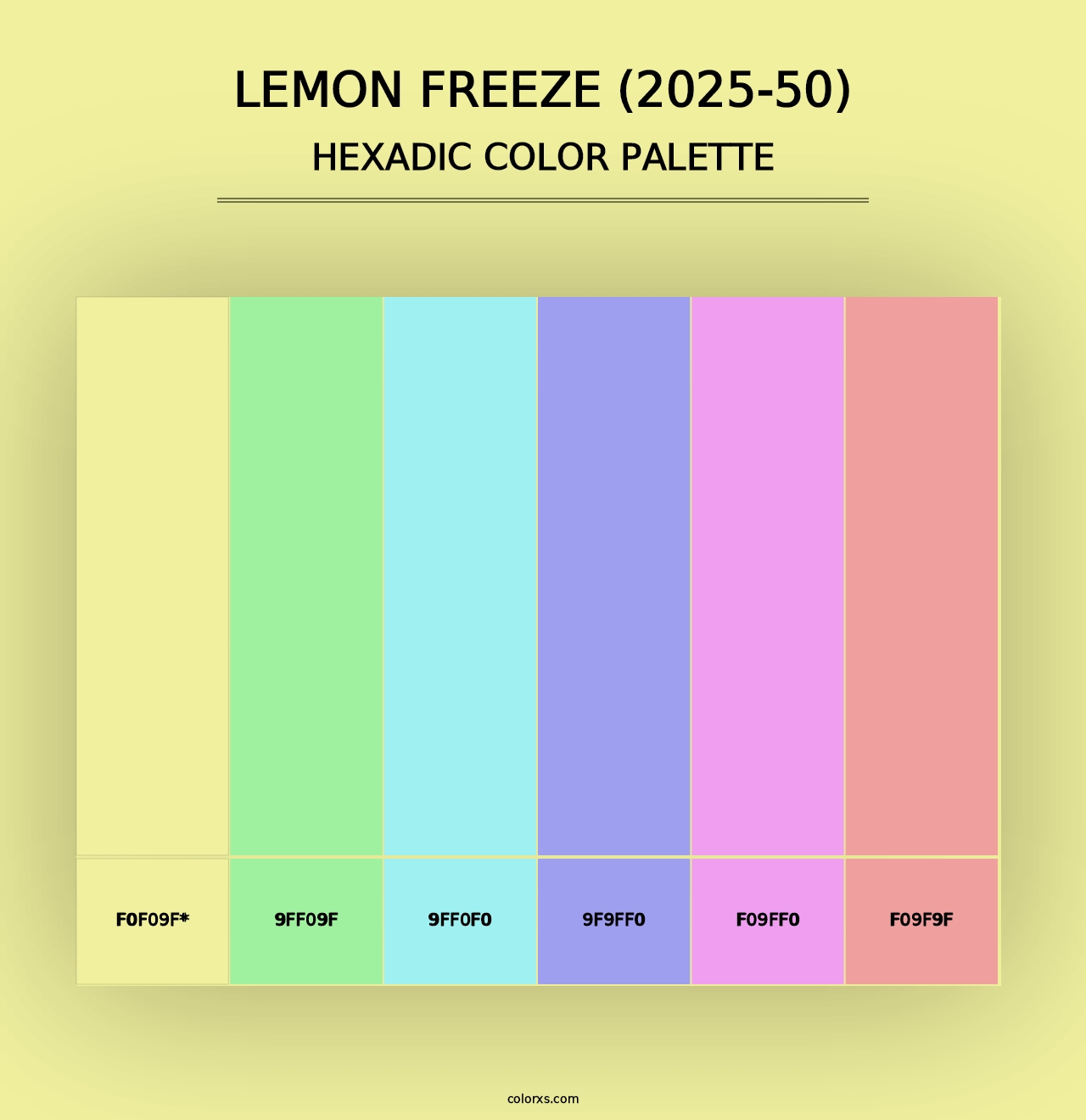 Lemon Freeze (2025-50) - Hexadic Color Palette