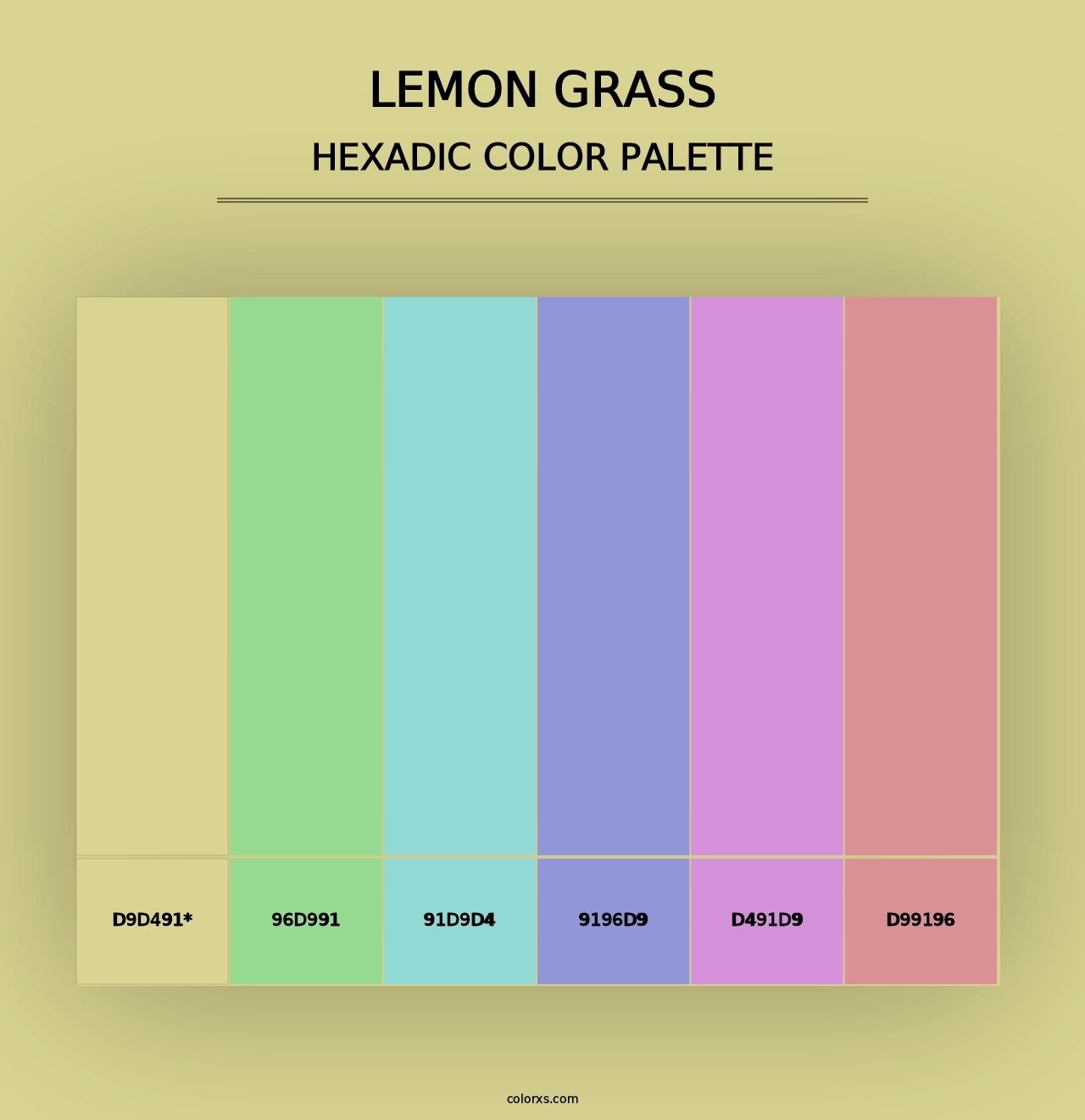 Lemon Grass - Hexadic Color Palette