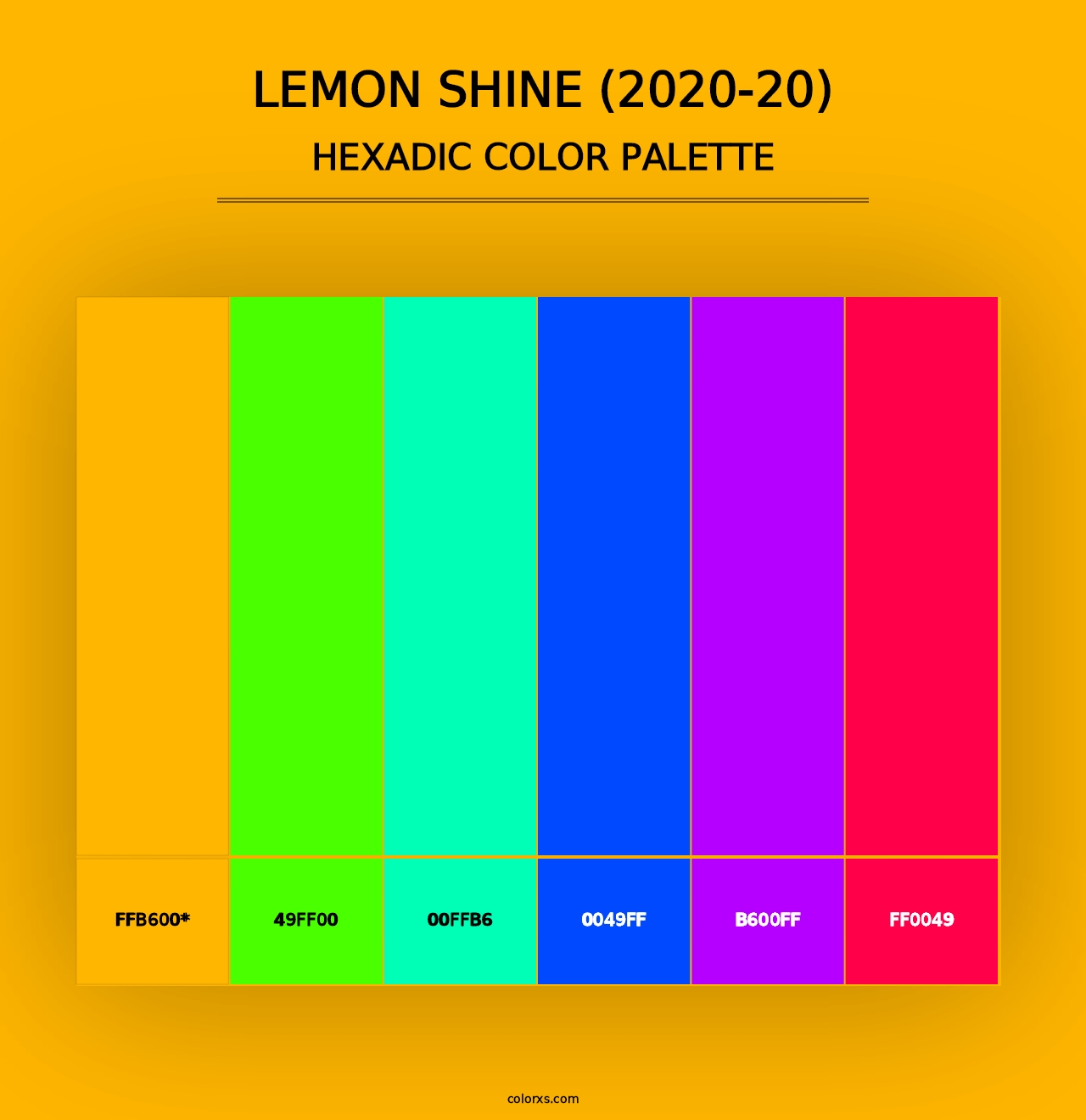 Lemon Shine (2020-20) - Hexadic Color Palette