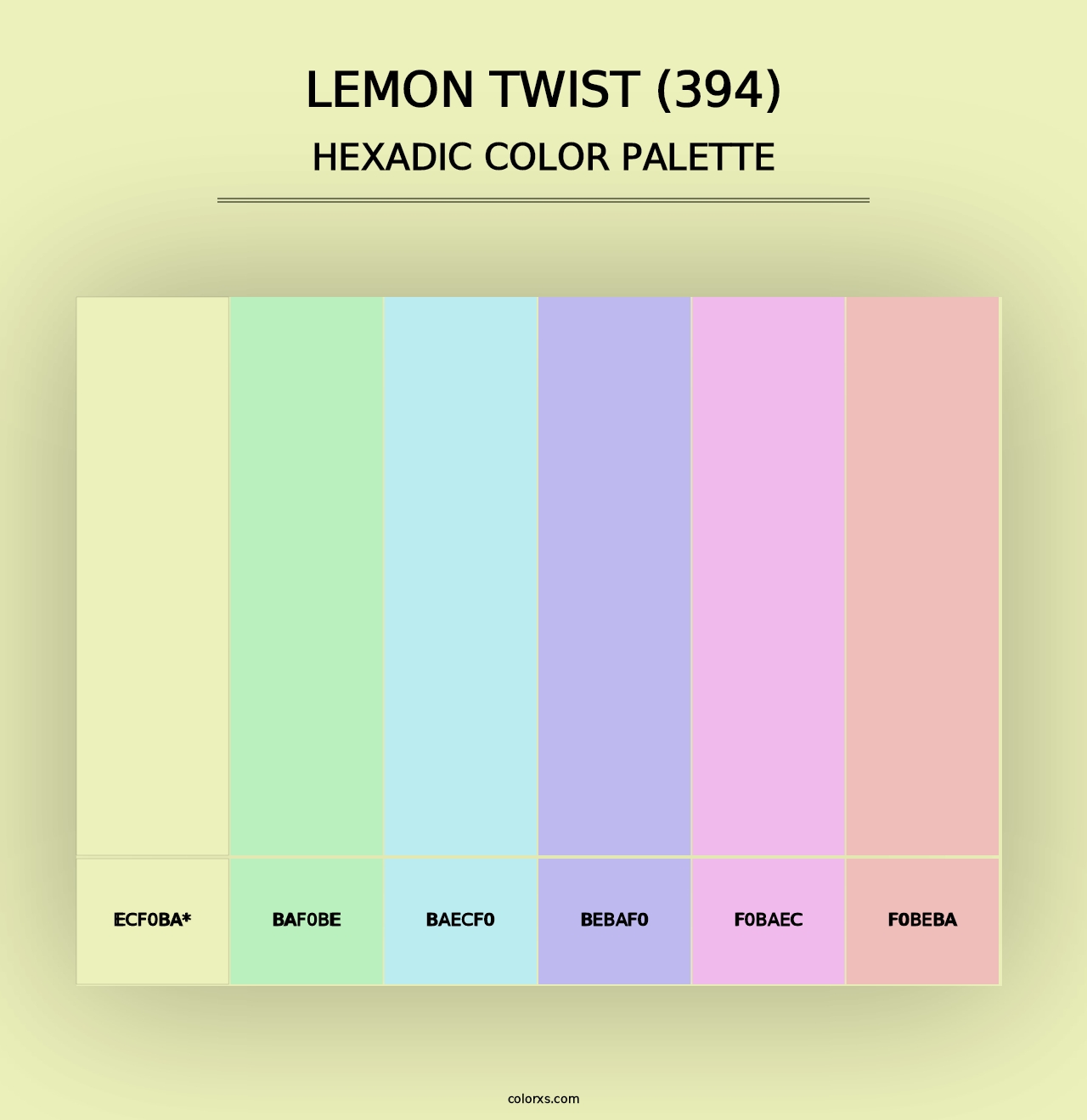 Lemon Twist (394) - Hexadic Color Palette