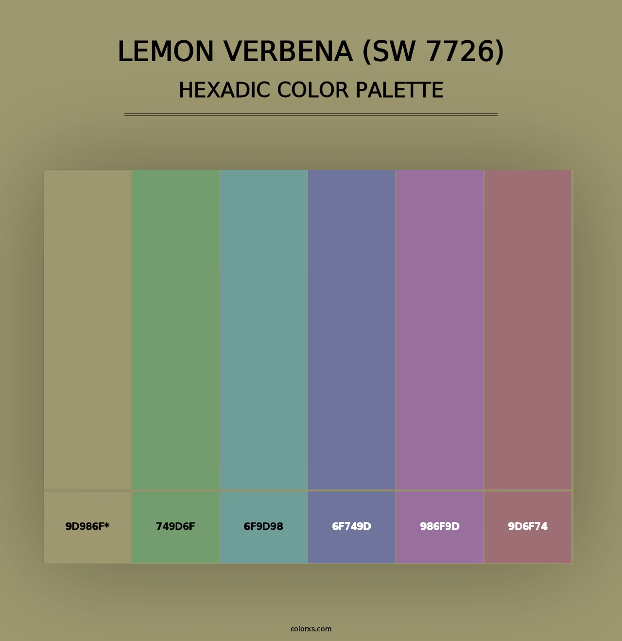 Lemon Verbena (SW 7726) - Hexadic Color Palette