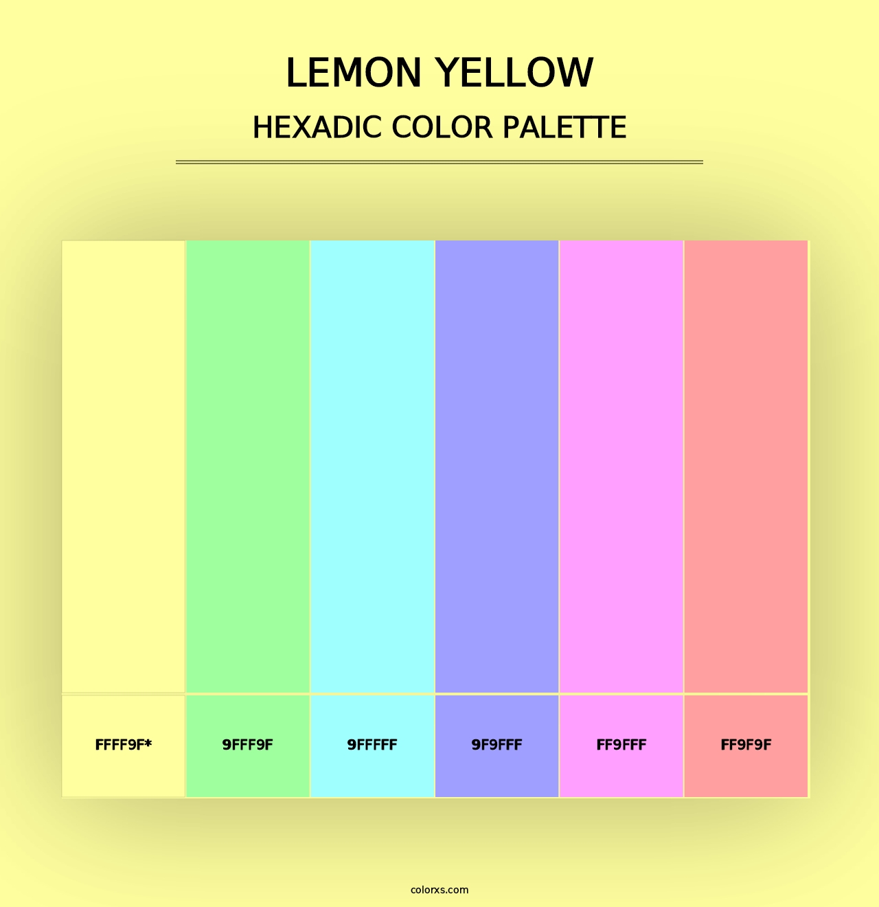 Lemon Yellow - Hexadic Color Palette