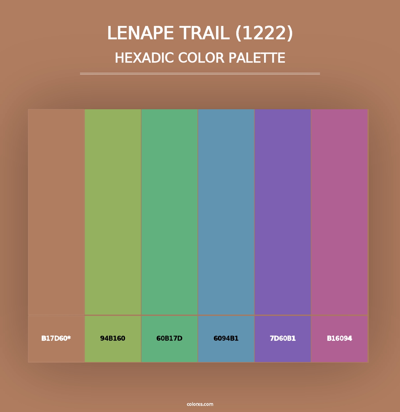 Lenape Trail (1222) - Hexadic Color Palette