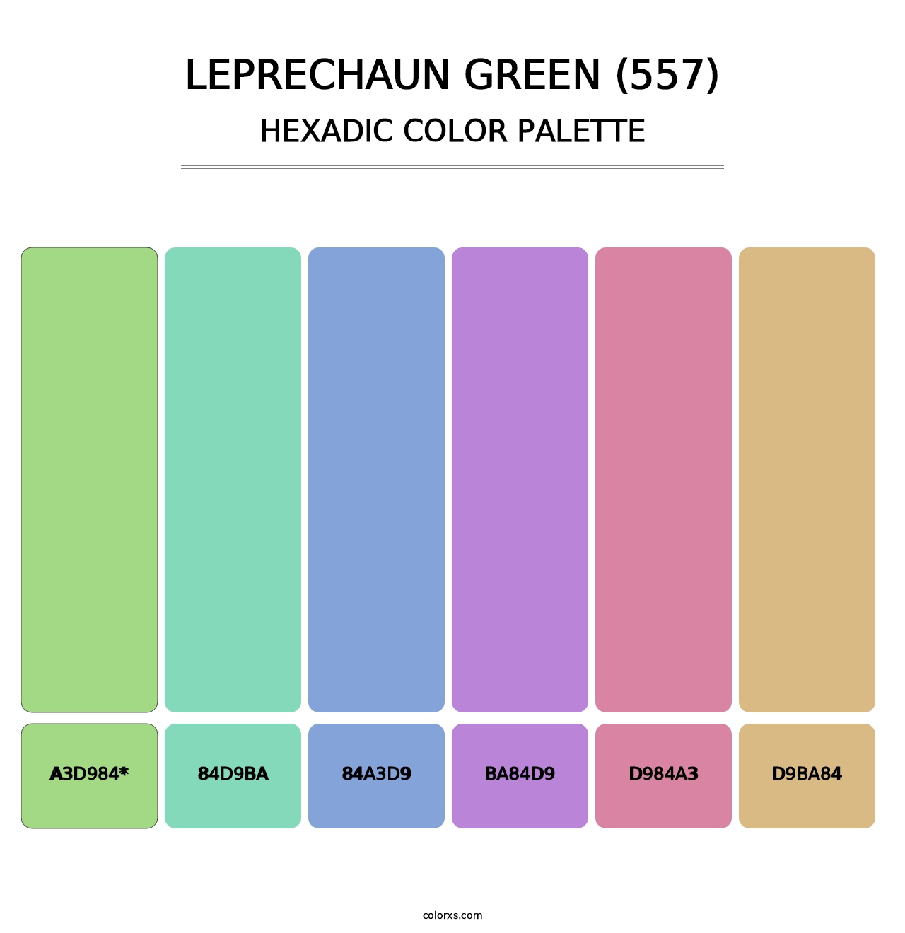 Leprechaun Green (557) - Hexadic Color Palette