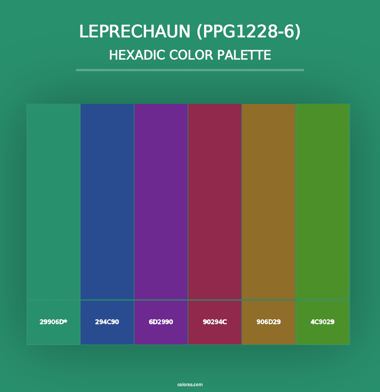 Leprechaun (PPG1228-6) - Hexadic Color Palette