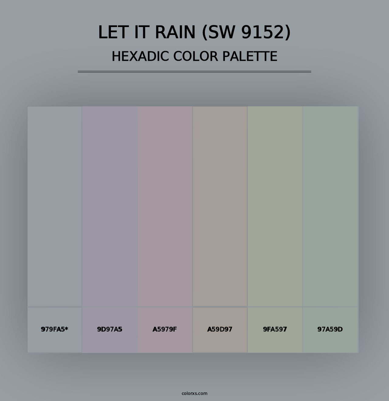 Let it Rain (SW 9152) - Hexadic Color Palette