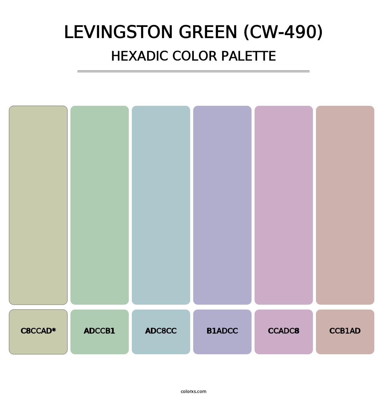 Levingston Green (CW-490) - Hexadic Color Palette