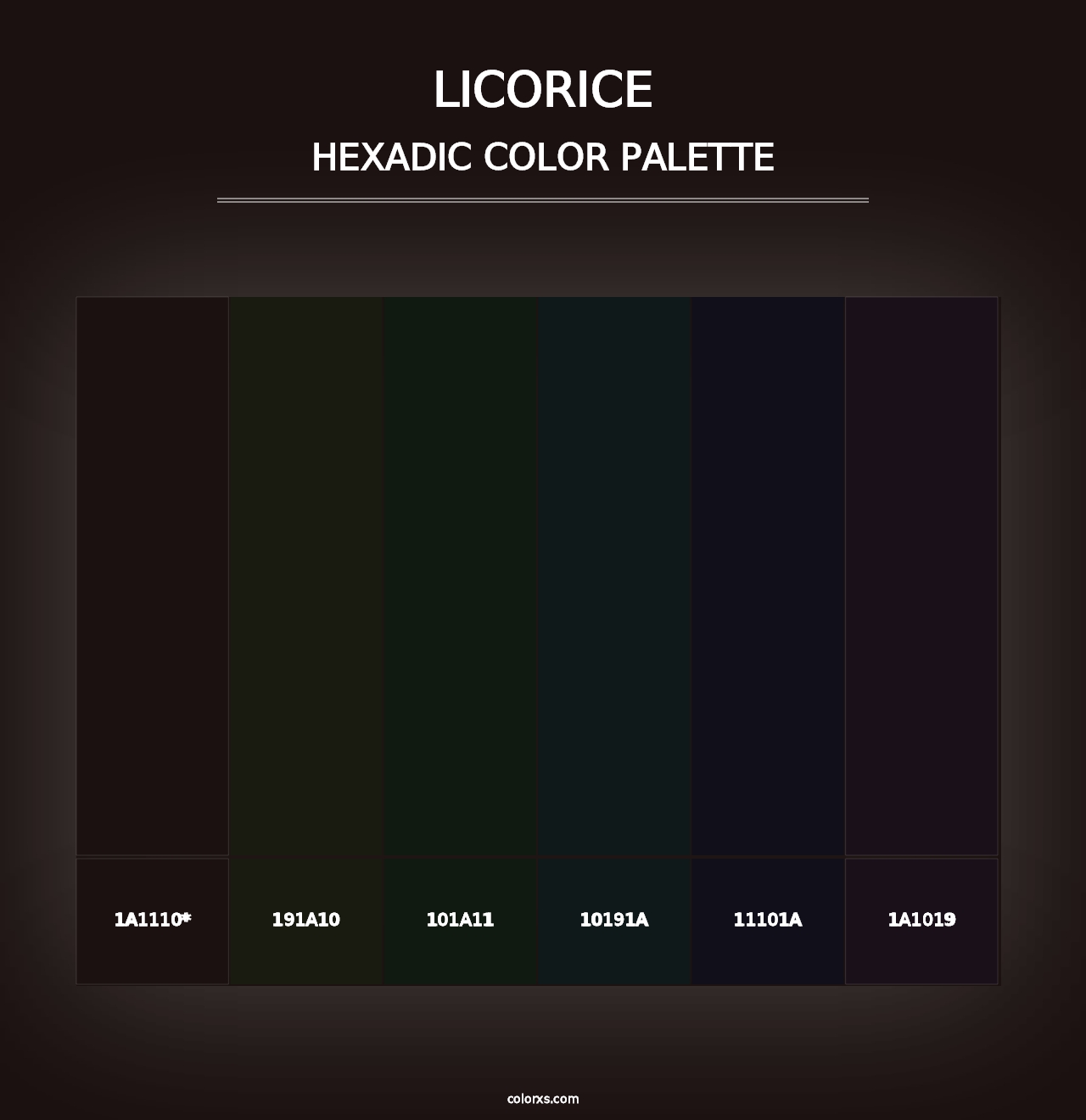 Licorice - Hexadic Color Palette