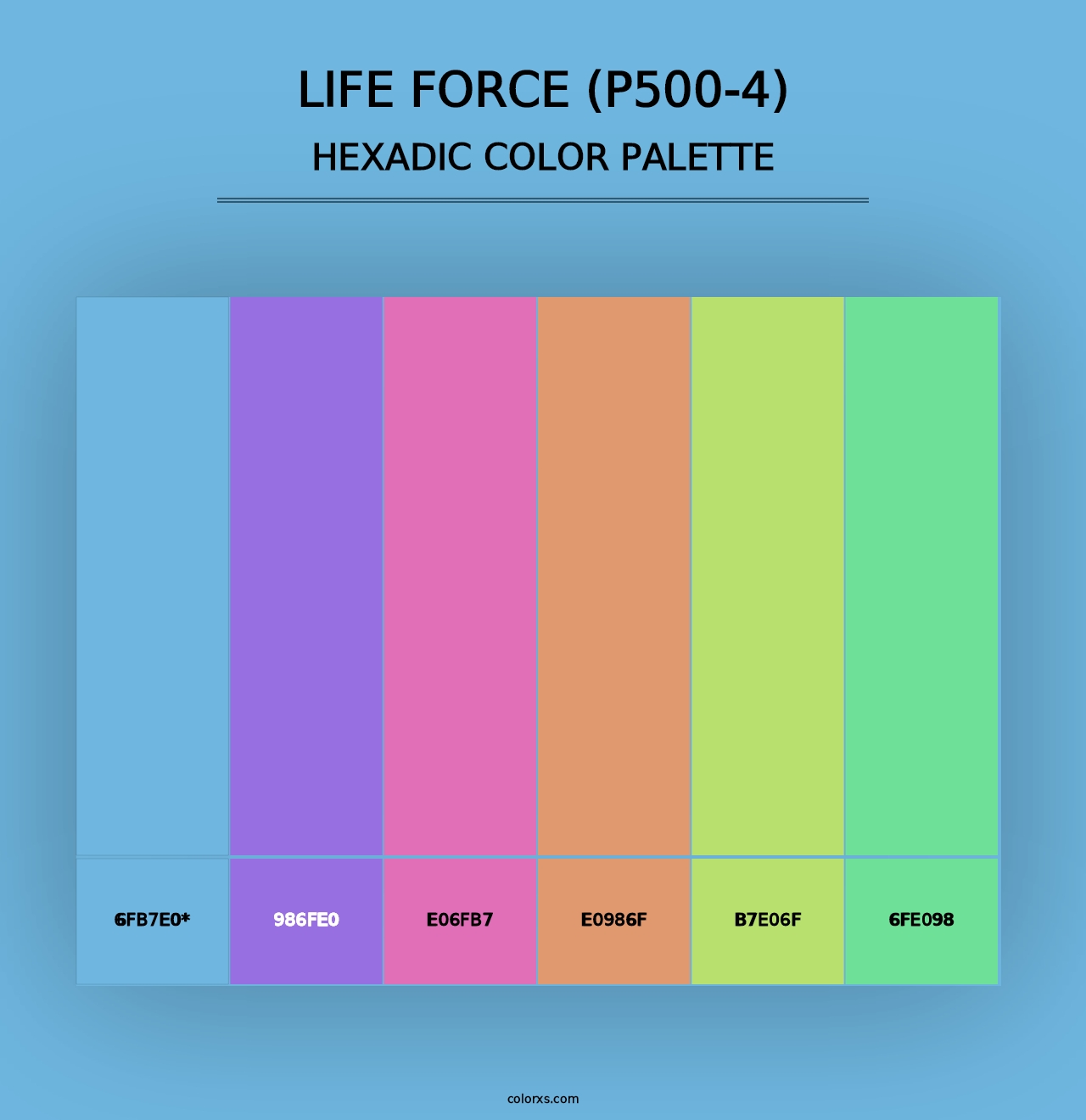 Life Force (P500-4) - Hexadic Color Palette