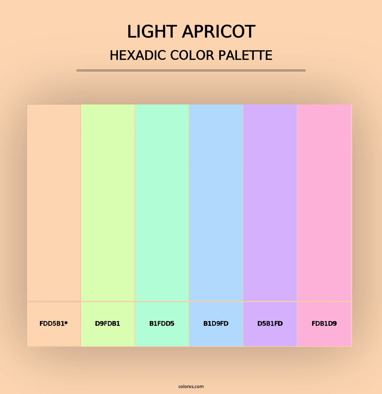 Light Apricot - Hexadic Color Palette