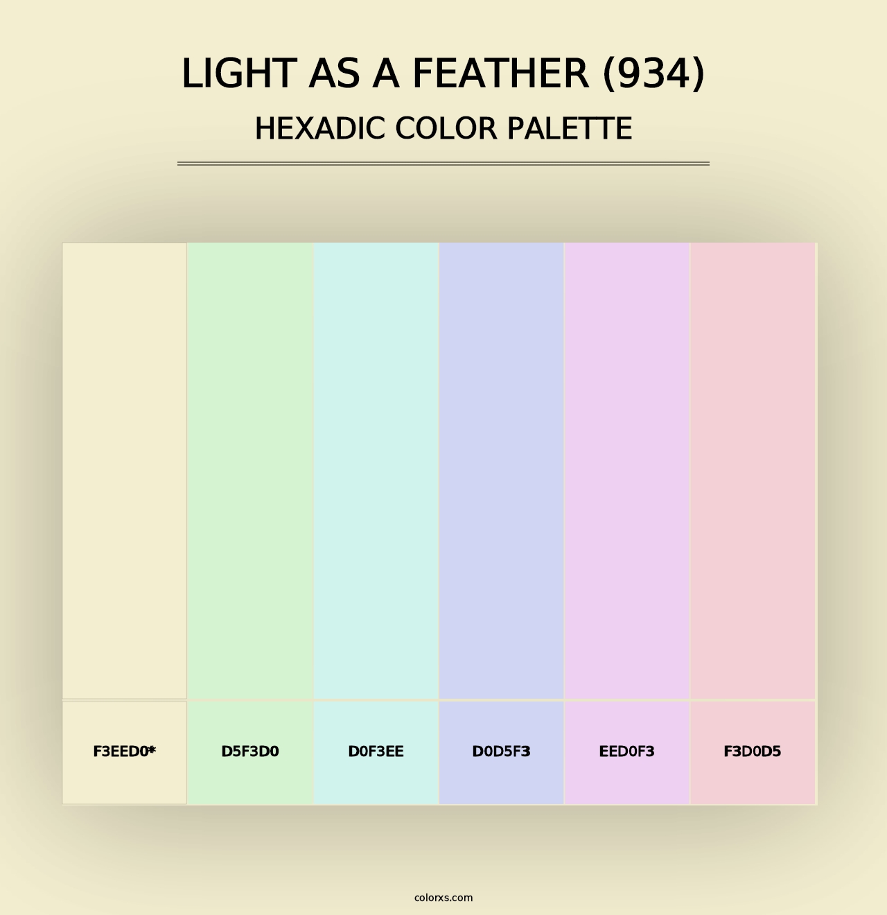 Light as a Feather (934) - Hexadic Color Palette