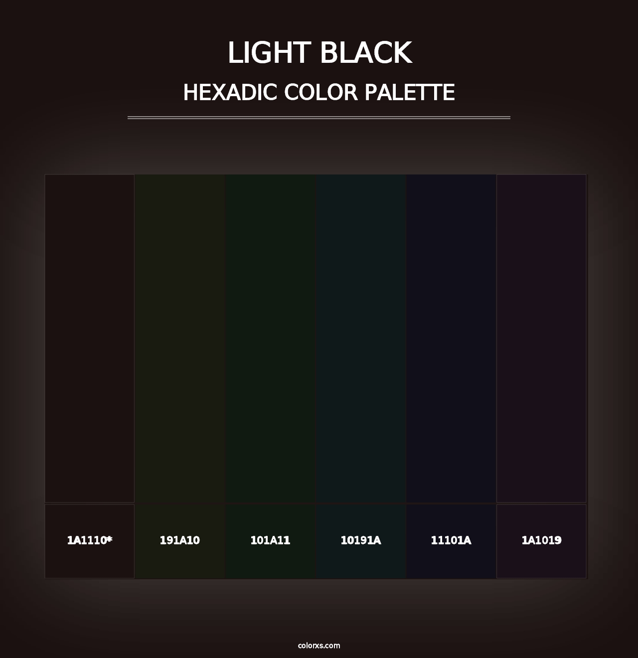 Light Black - Hexadic Color Palette