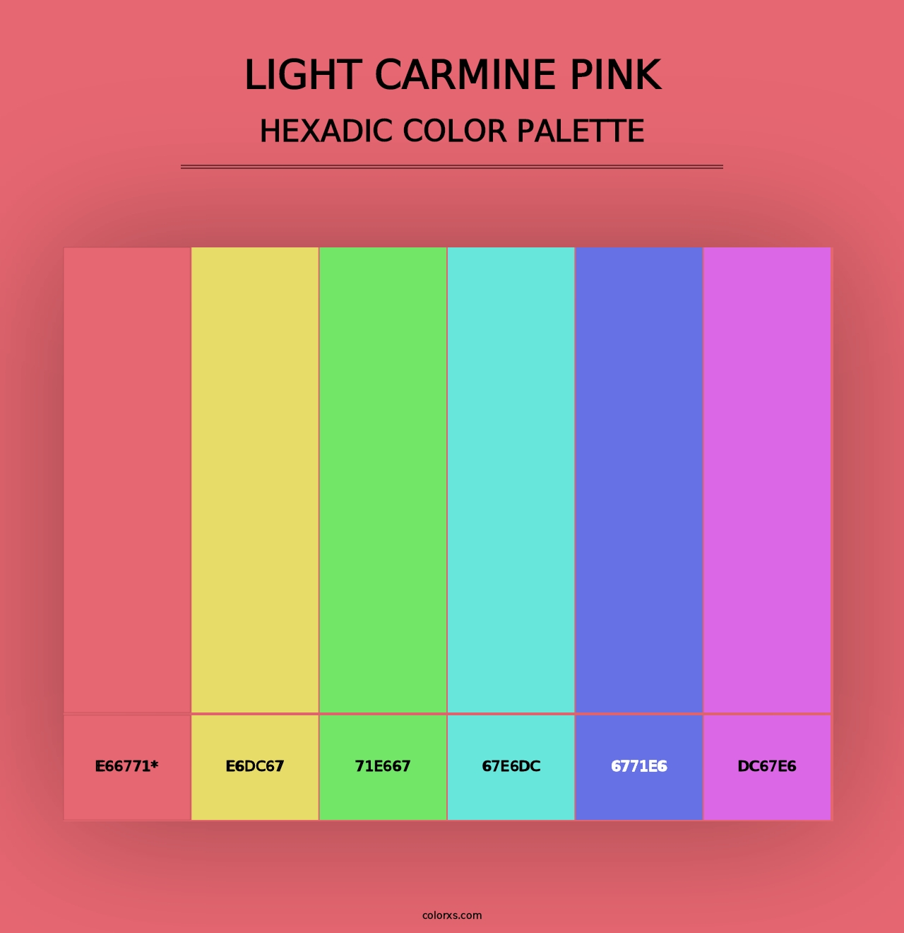 Light Carmine Pink - Hexadic Color Palette