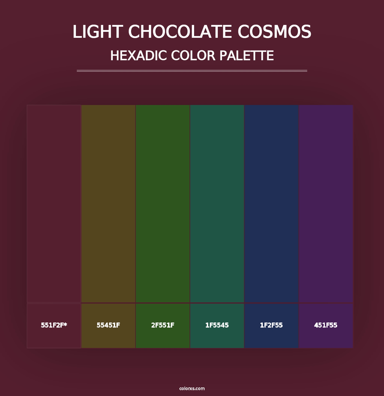 Light Chocolate Cosmos - Hexadic Color Palette