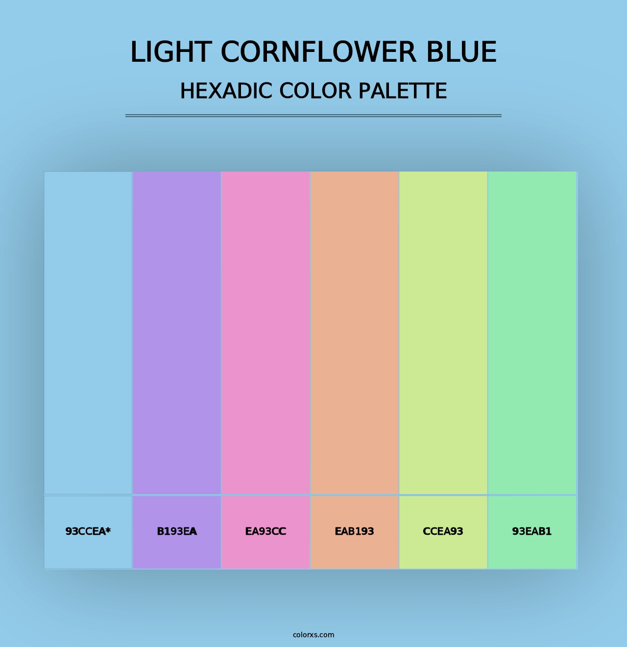 Light Cornflower Blue - Hexadic Color Palette