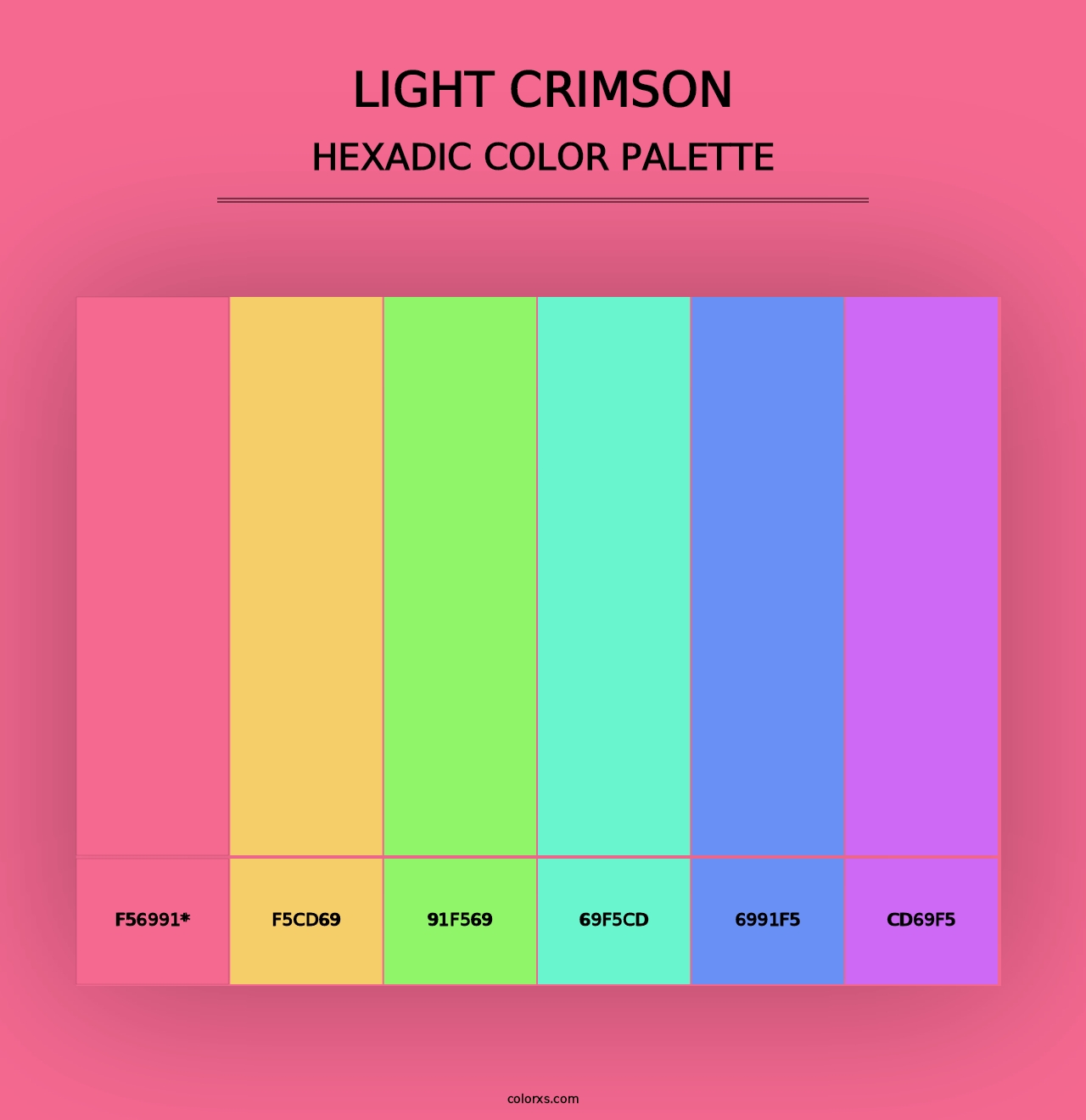 Light Crimson - Hexadic Color Palette