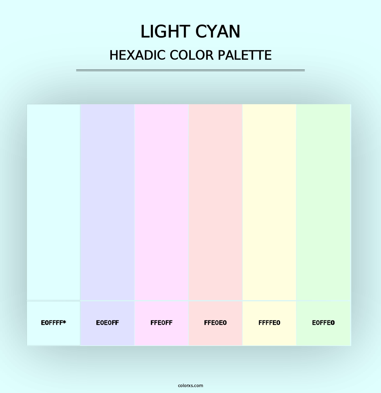 Light Cyan - Hexadic Color Palette