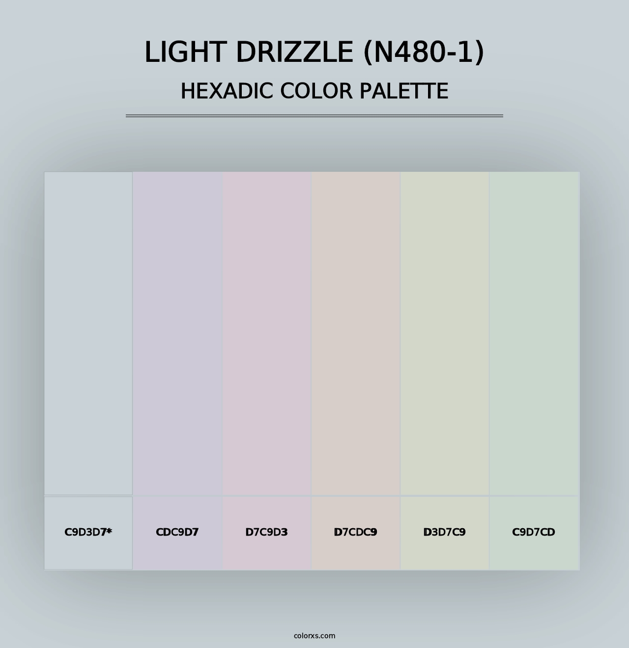 Light Drizzle (N480-1) - Hexadic Color Palette