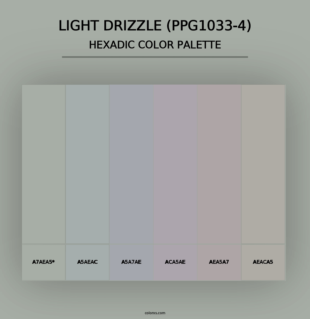 Light Drizzle (PPG1033-4) - Hexadic Color Palette