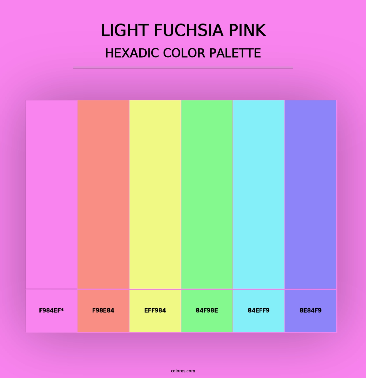 Light Fuchsia Pink - Hexadic Color Palette