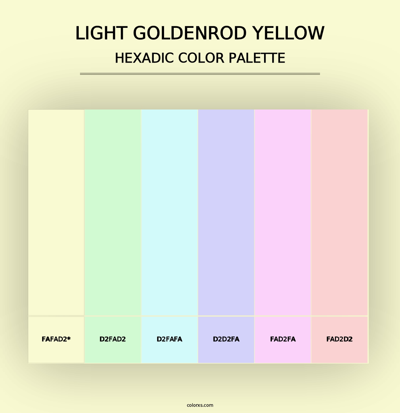 Light Goldenrod Yellow - Hexadic Color Palette