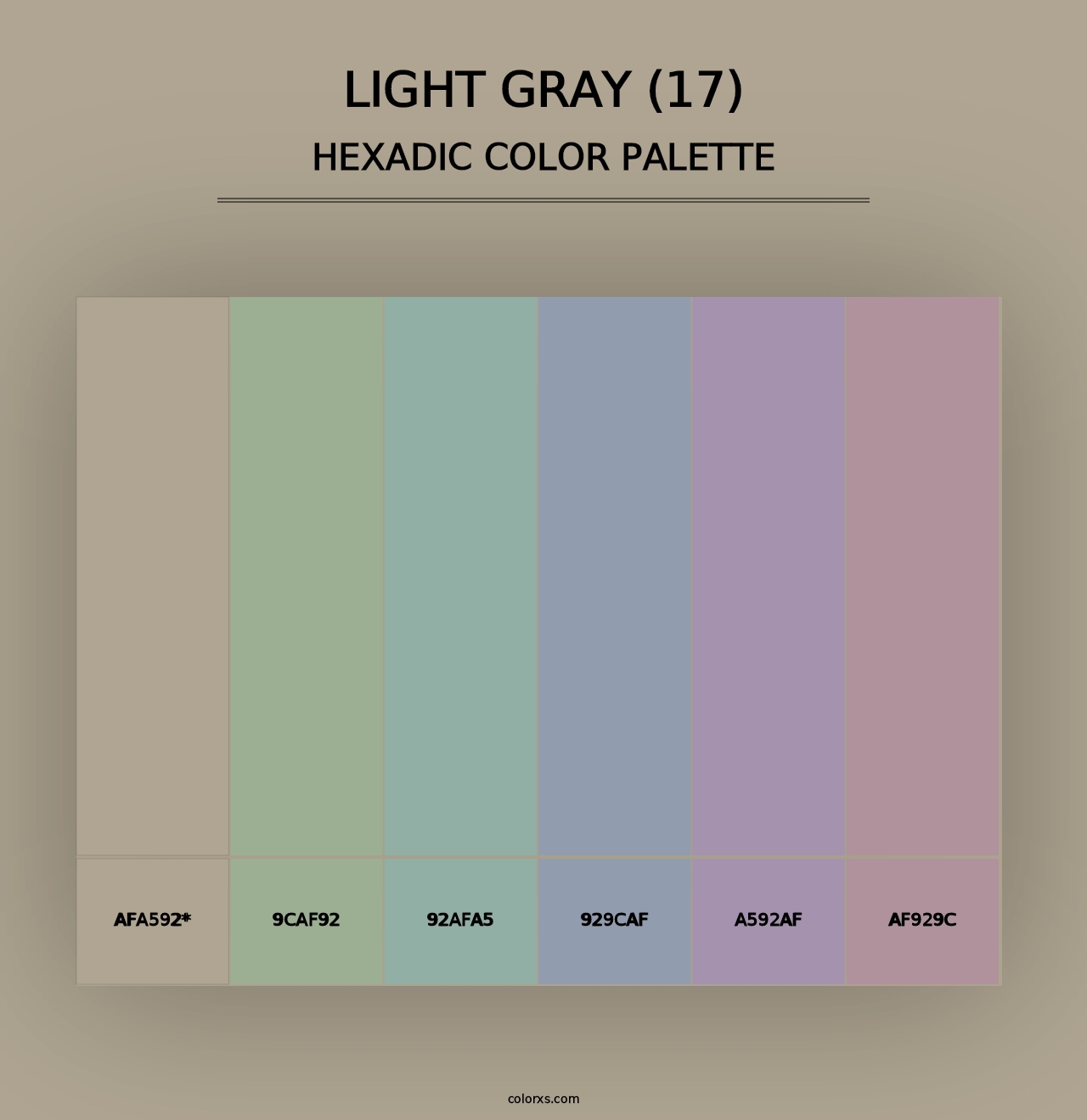 Light Gray (17) - Hexadic Color Palette