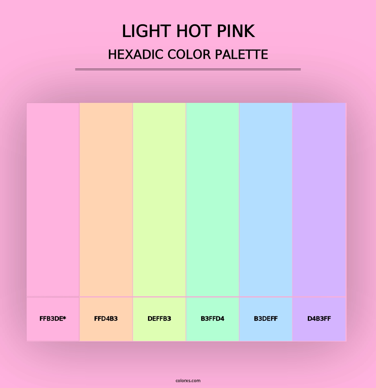 Light Hot Pink - Hexadic Color Palette