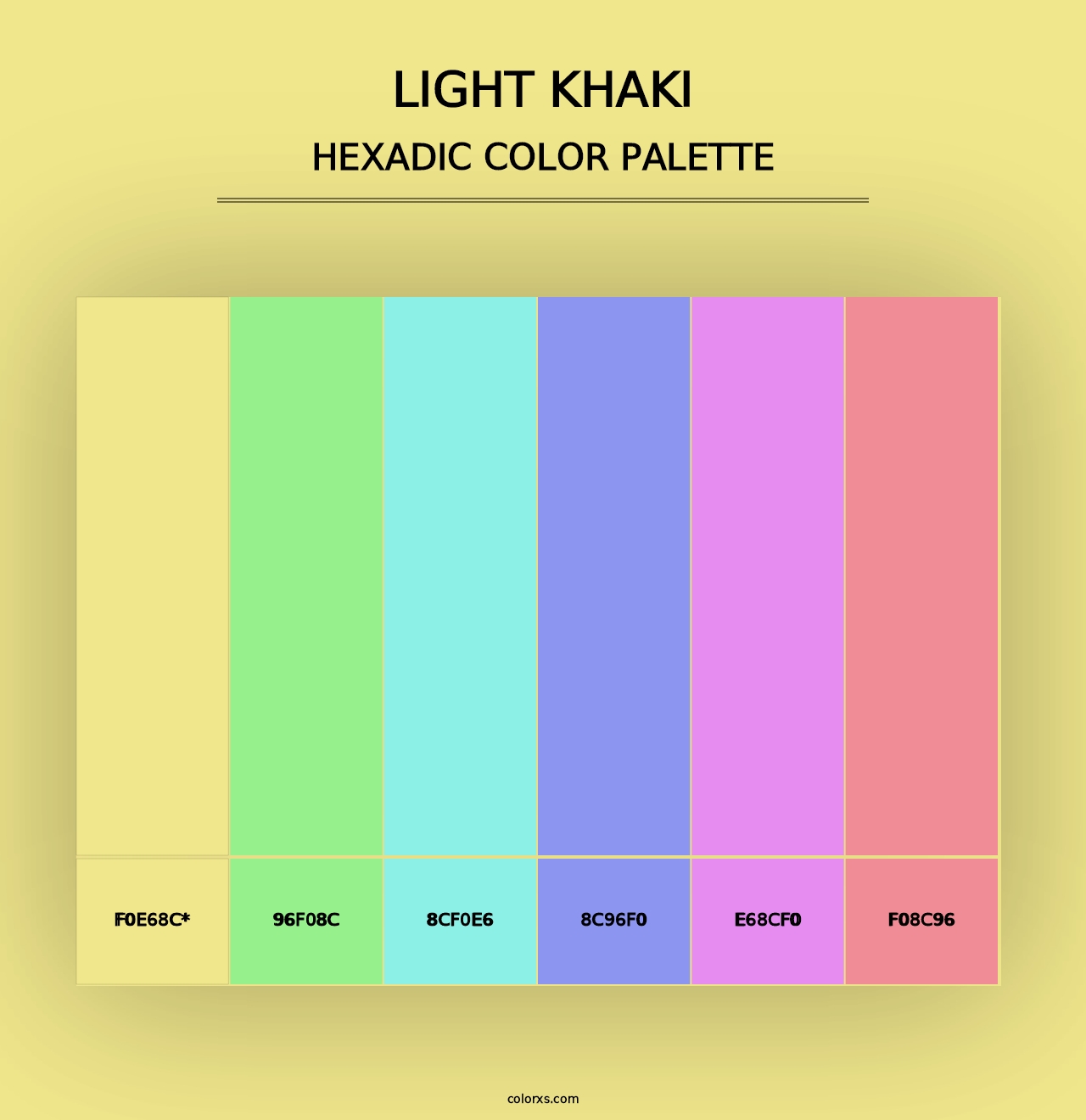 Light Khaki - Hexadic Color Palette