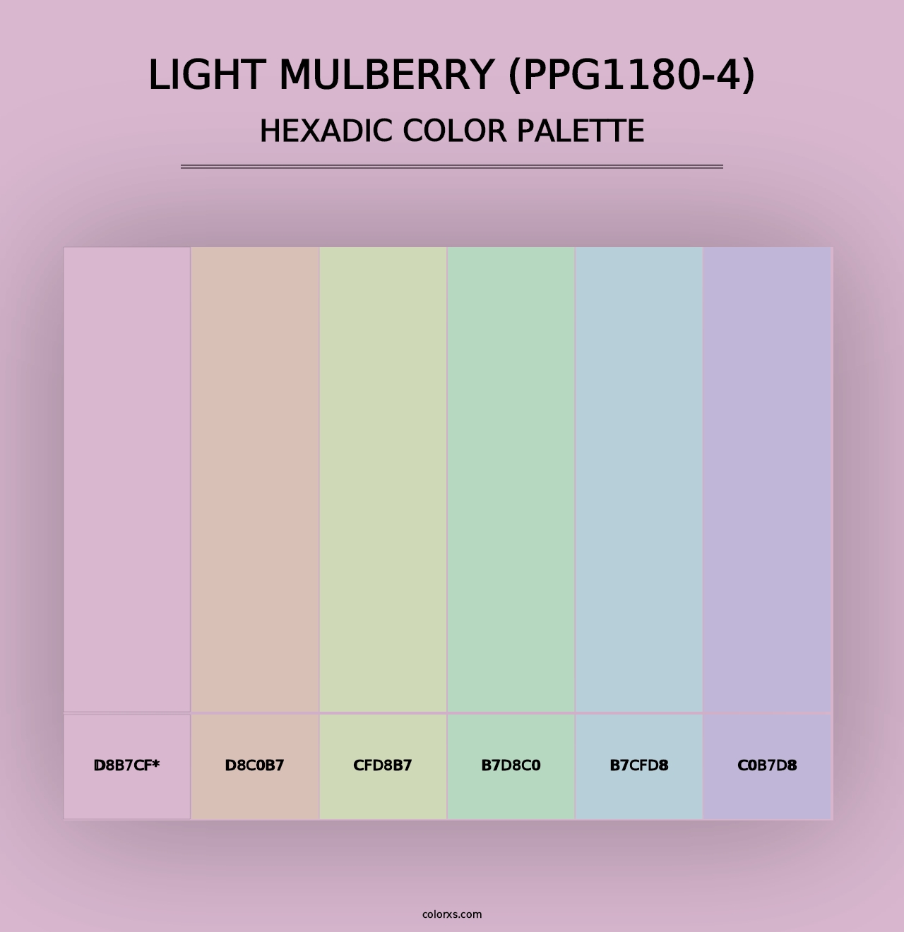 Light Mulberry (PPG1180-4) - Hexadic Color Palette