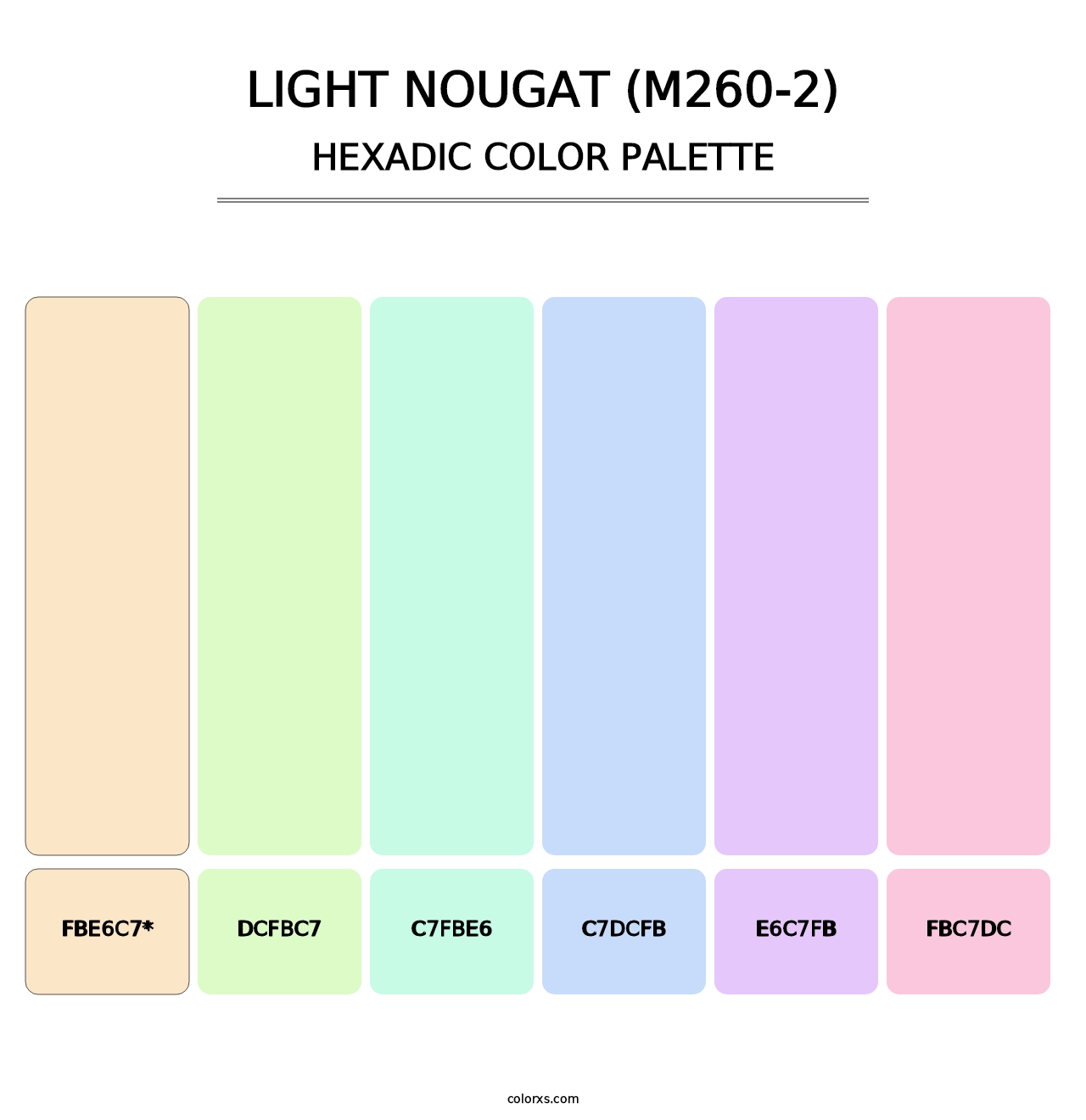 Light Nougat (M260-2) - Hexadic Color Palette