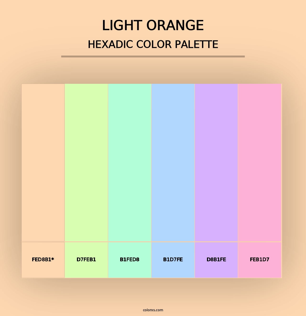 Light Orange - Hexadic Color Palette