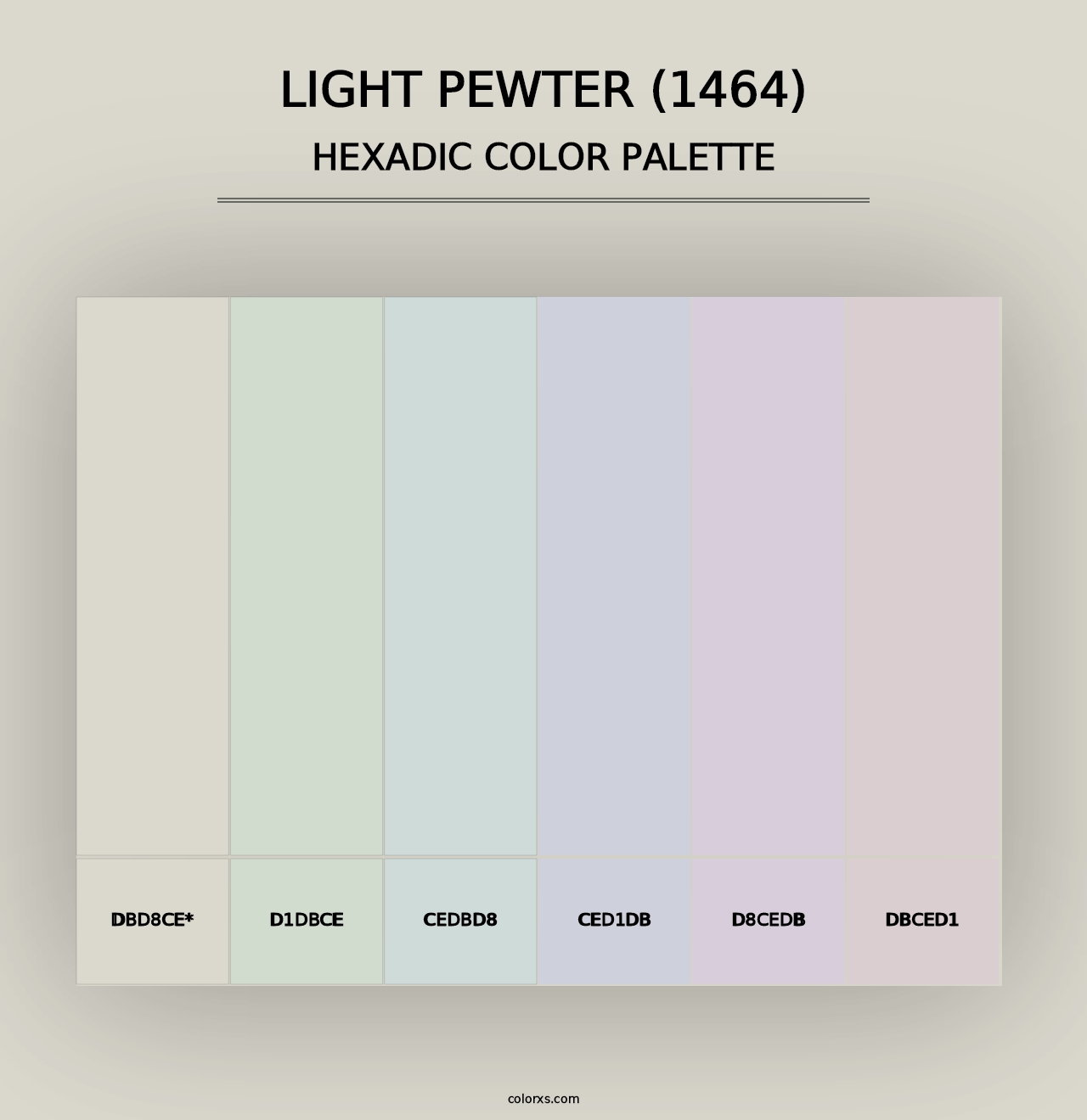 Light Pewter (1464) - Hexadic Color Palette