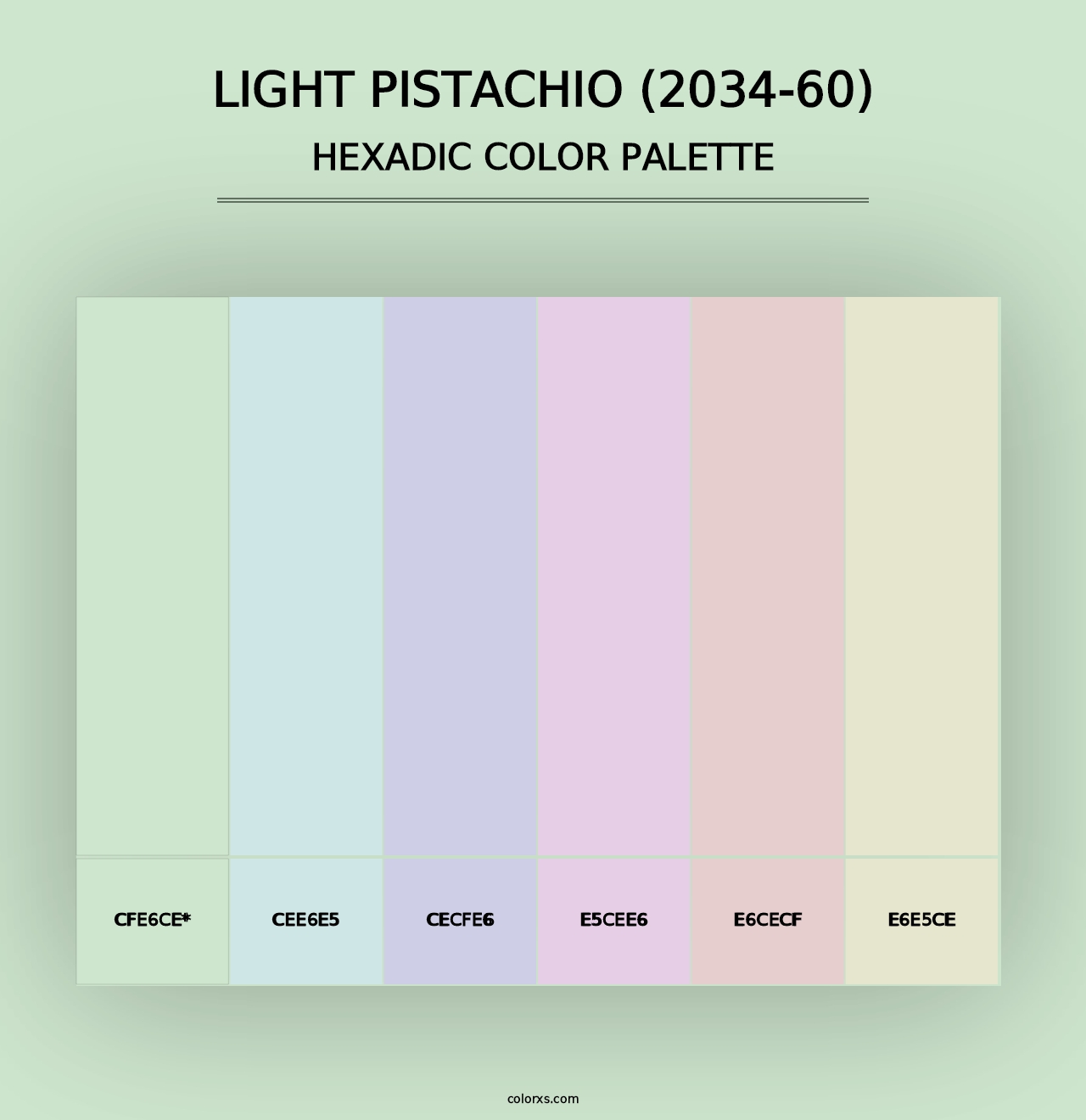 Light Pistachio (2034-60) - Hexadic Color Palette