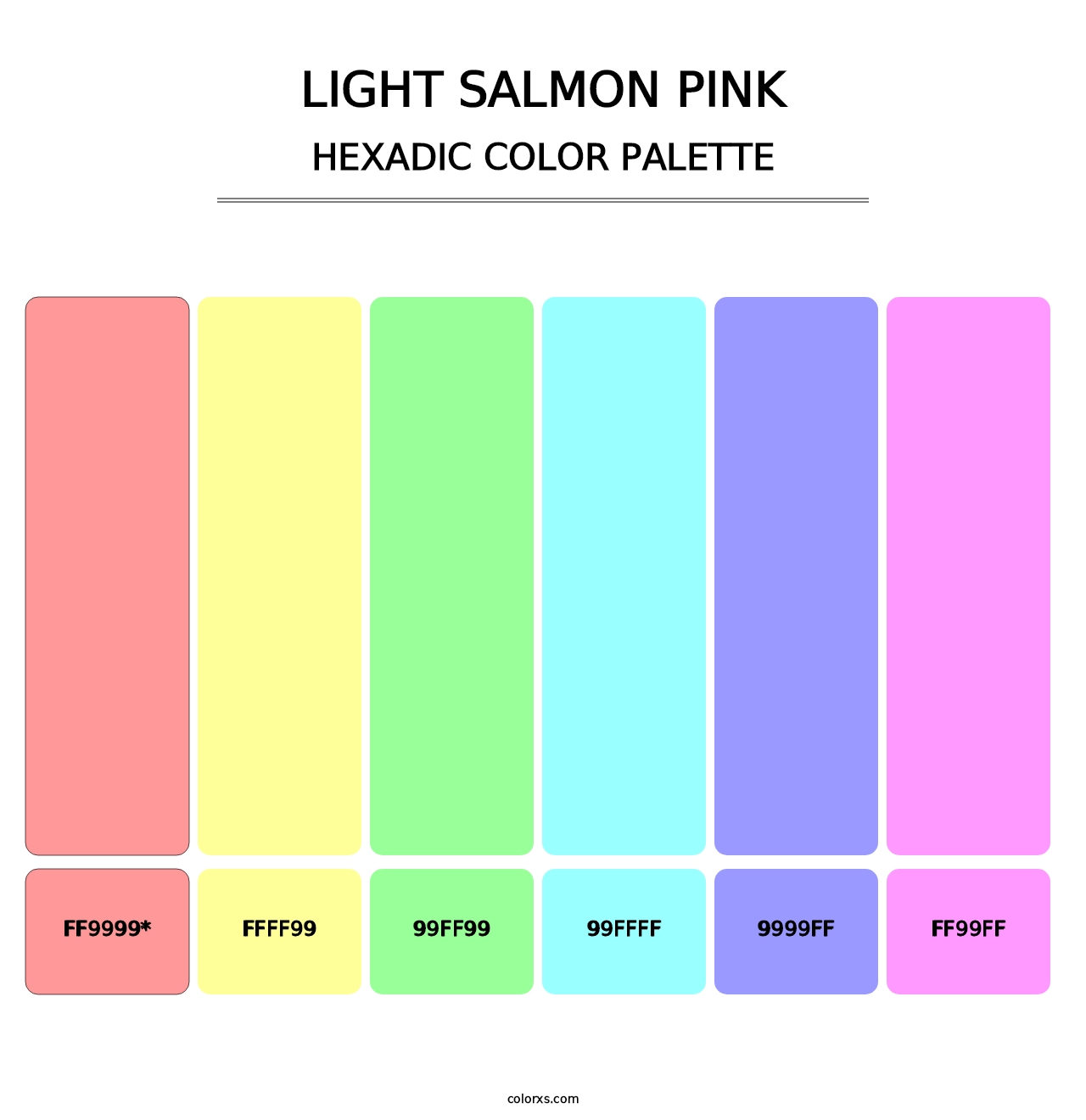 Light Salmon Pink - Hexadic Color Palette