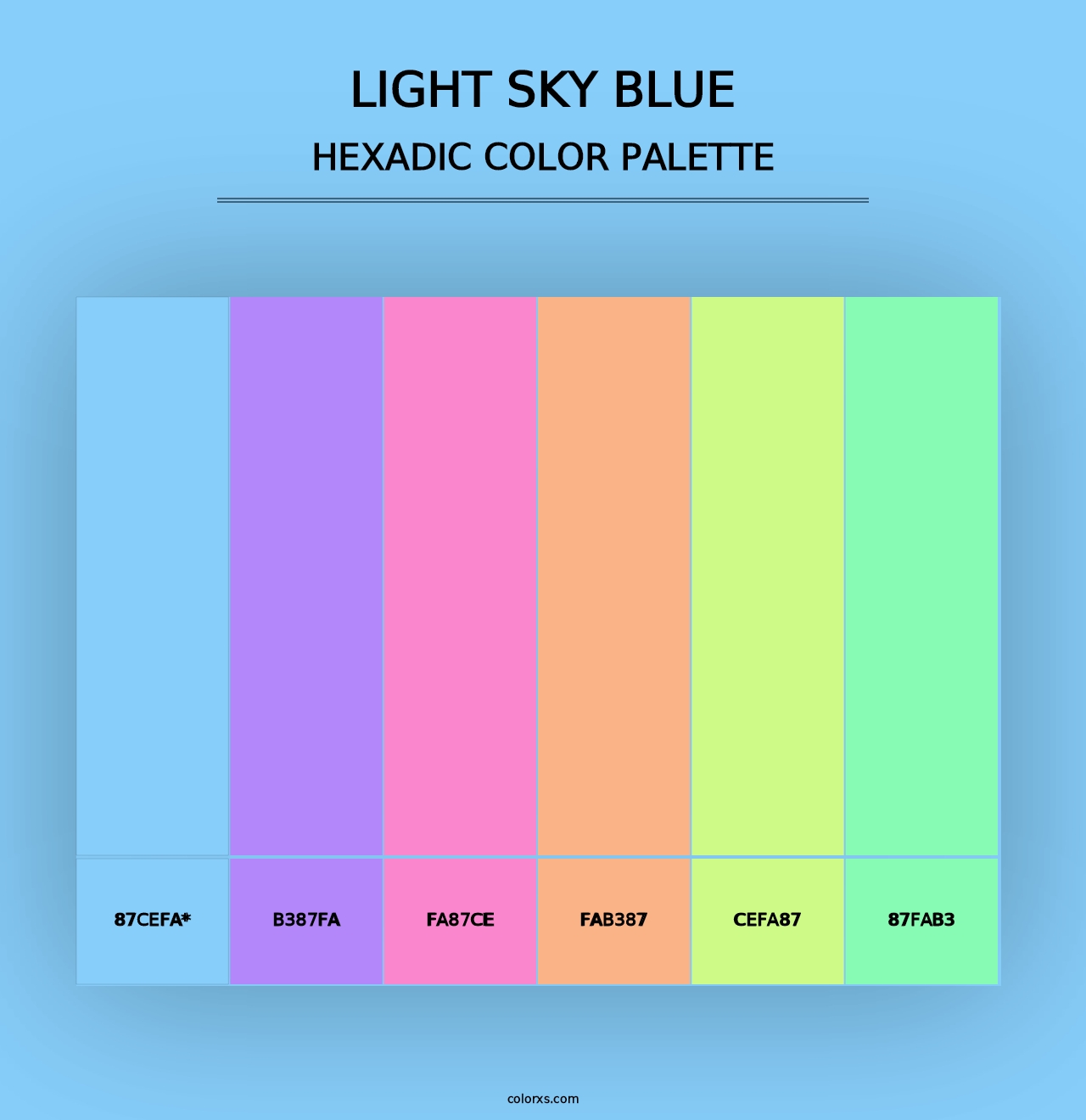 Light Sky Blue - Hexadic Color Palette