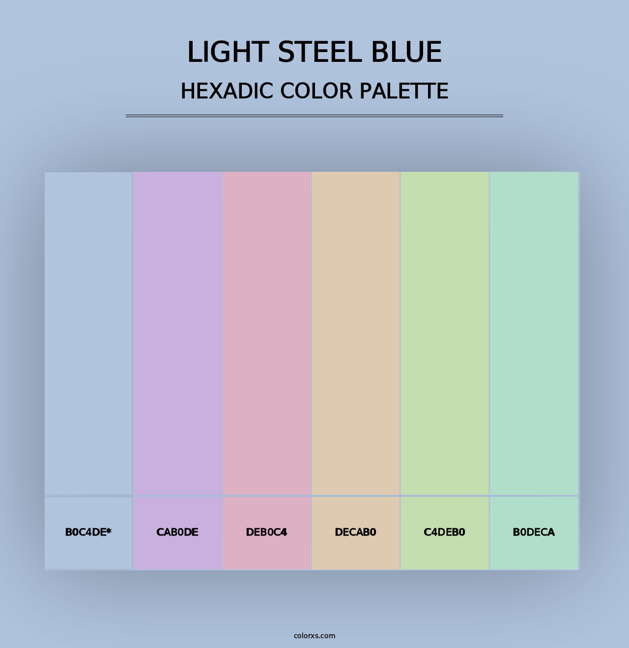 Light Steel Blue - Hexadic Color Palette