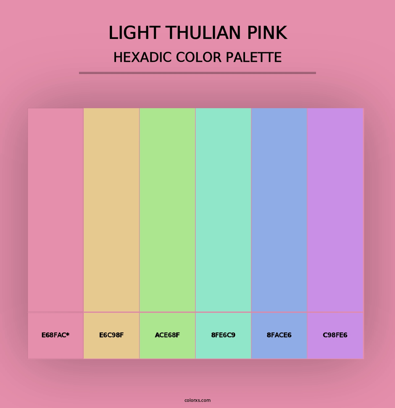 Light Thulian pink - Hexadic Color Palette