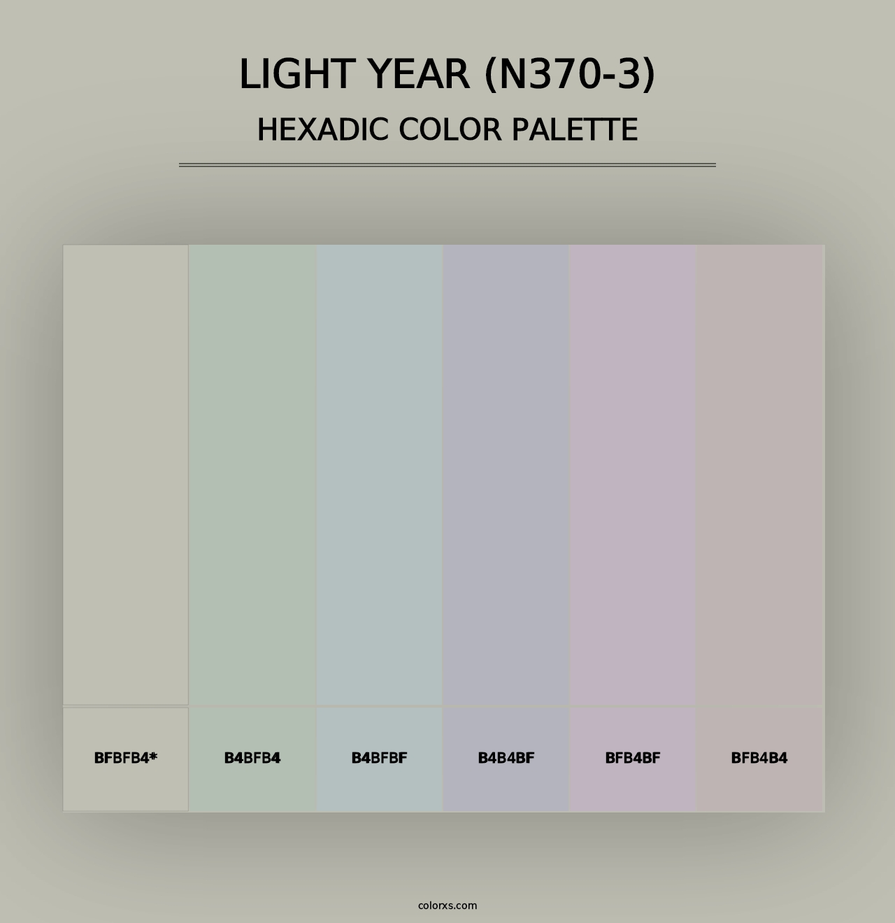 Light Year (N370-3) - Hexadic Color Palette