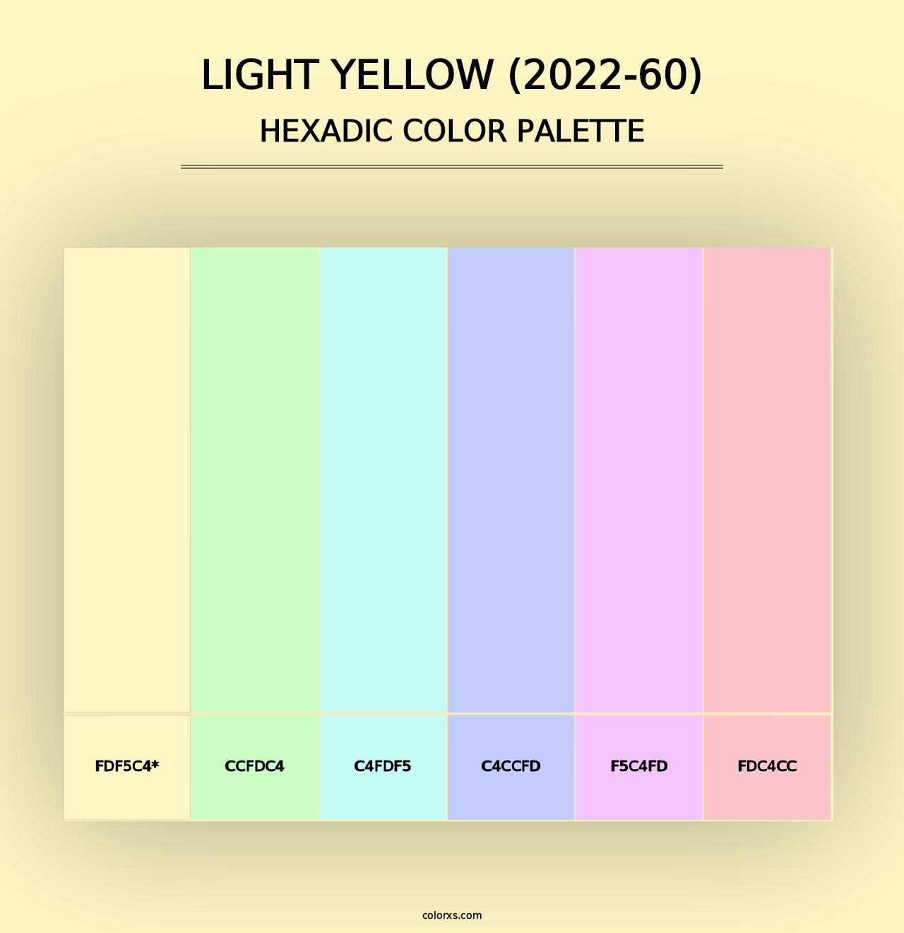 Light Yellow (2022-60) - Hexadic Color Palette