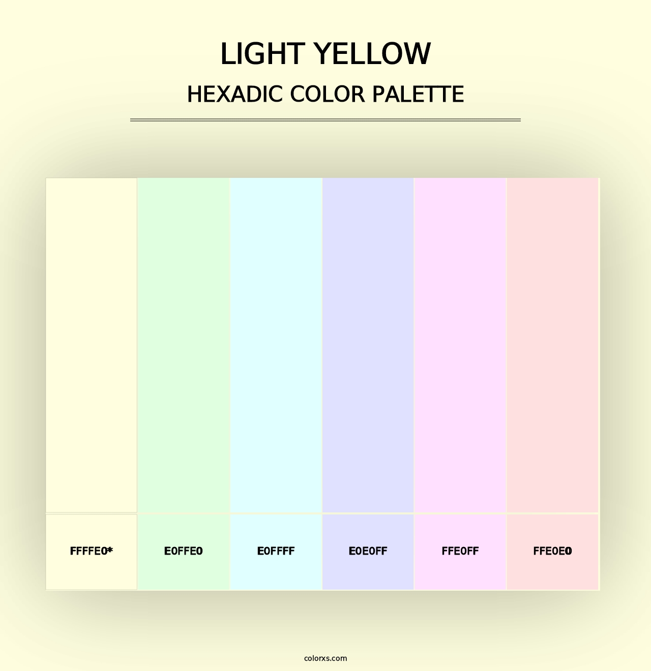 Light yellow - Hexadic Color Palette