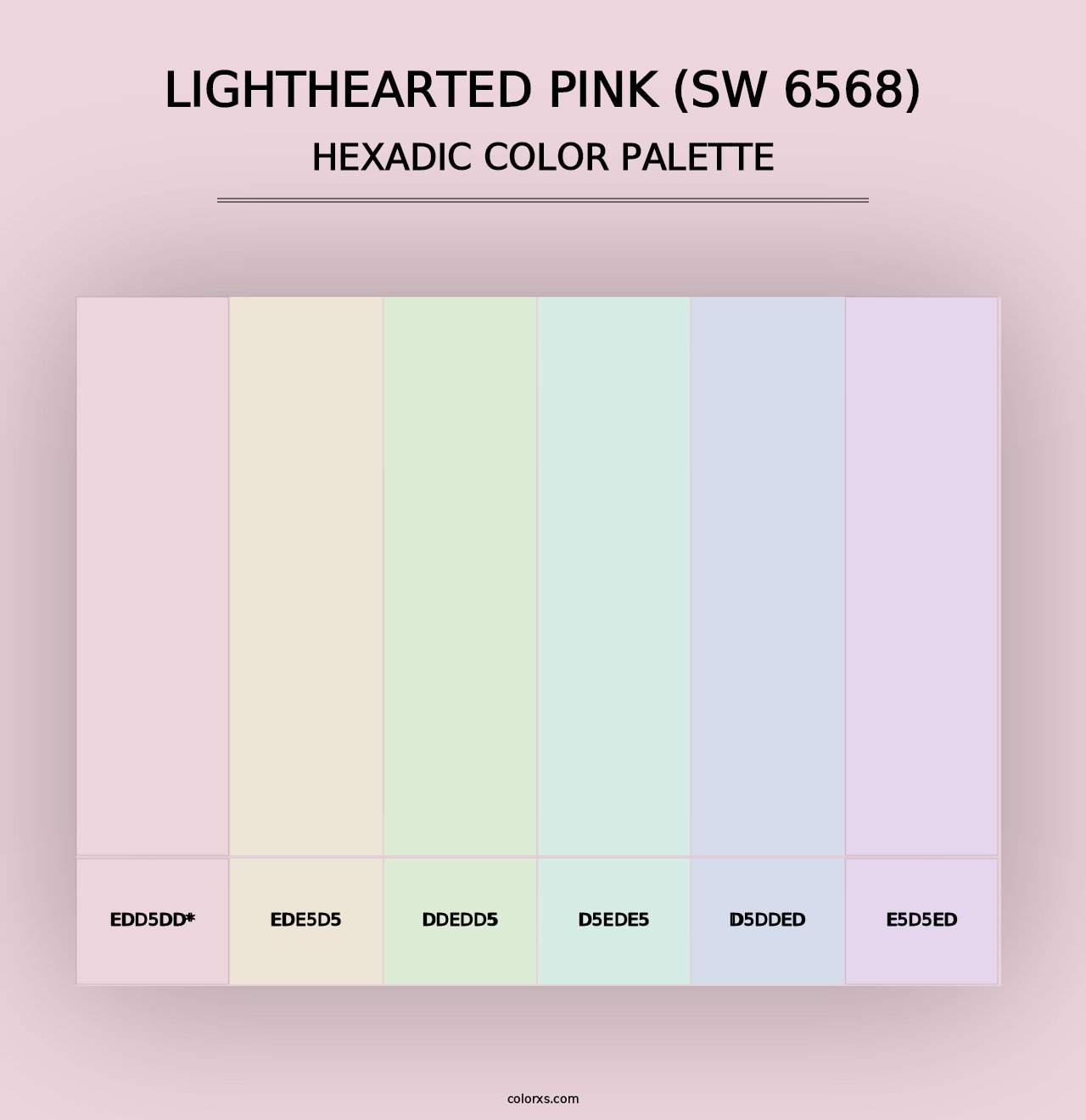 Lighthearted Pink (SW 6568) - Hexadic Color Palette