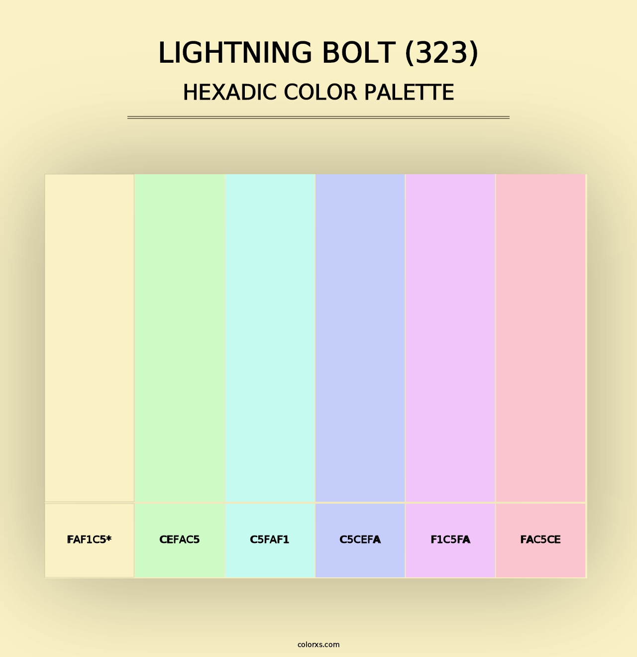 Lightning Bolt (323) - Hexadic Color Palette