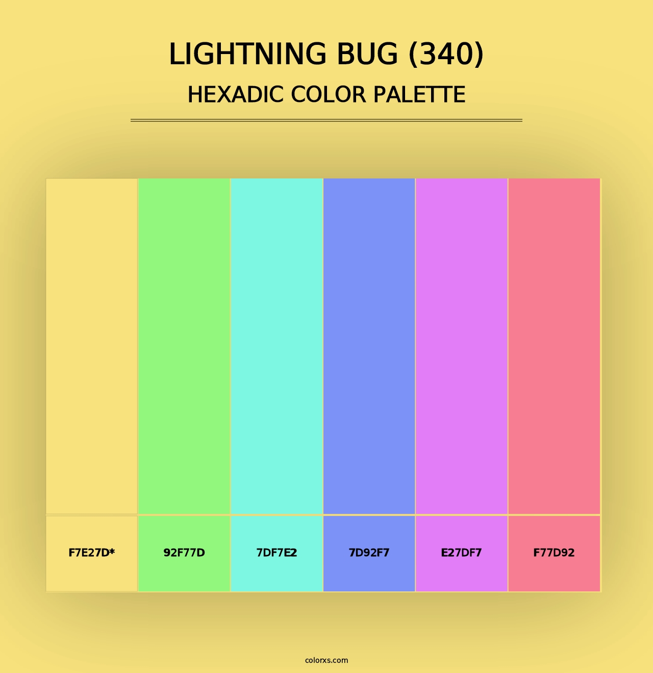 Lightning Bug (340) - Hexadic Color Palette