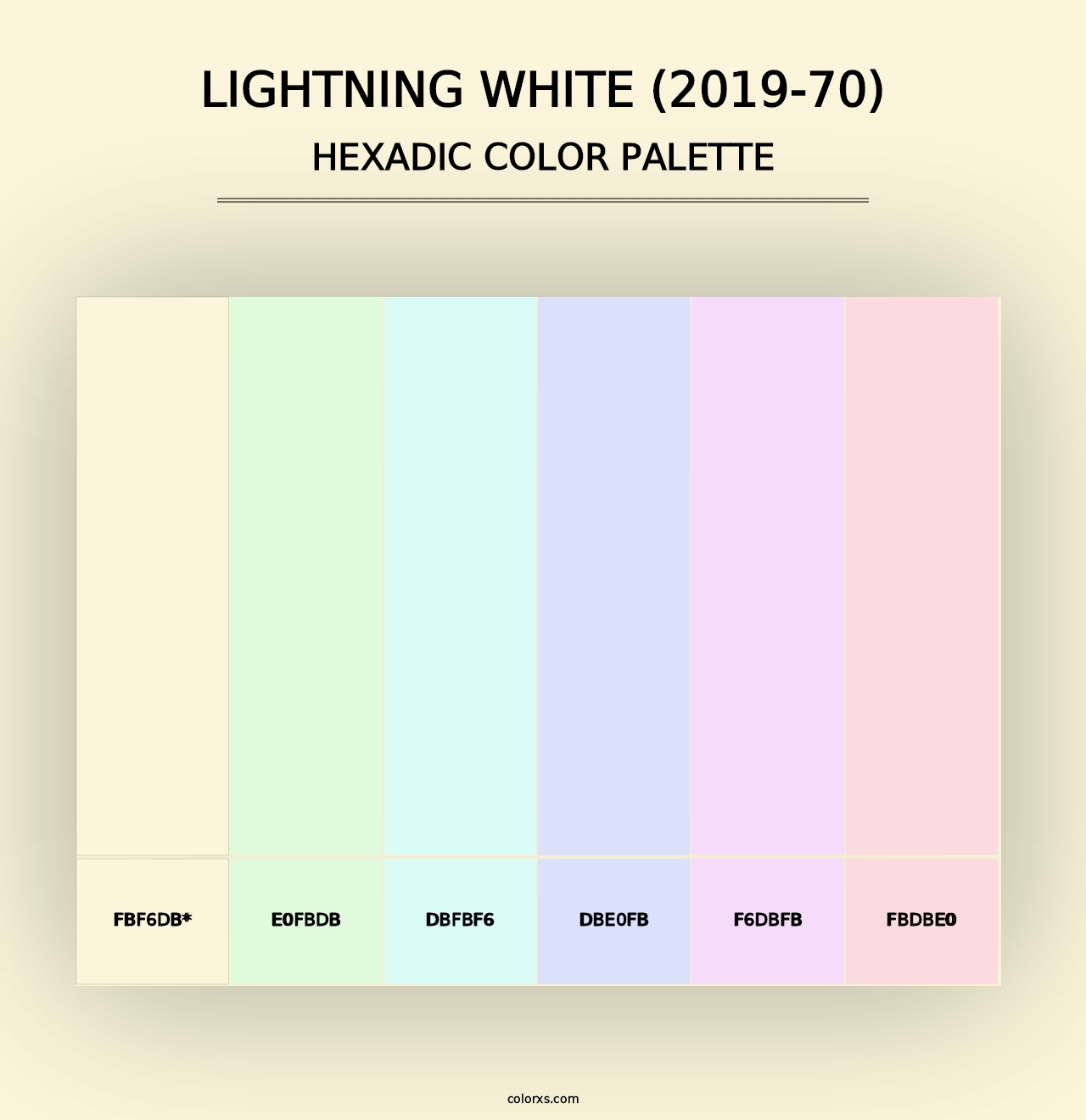 Lightning White (2019-70) - Hexadic Color Palette