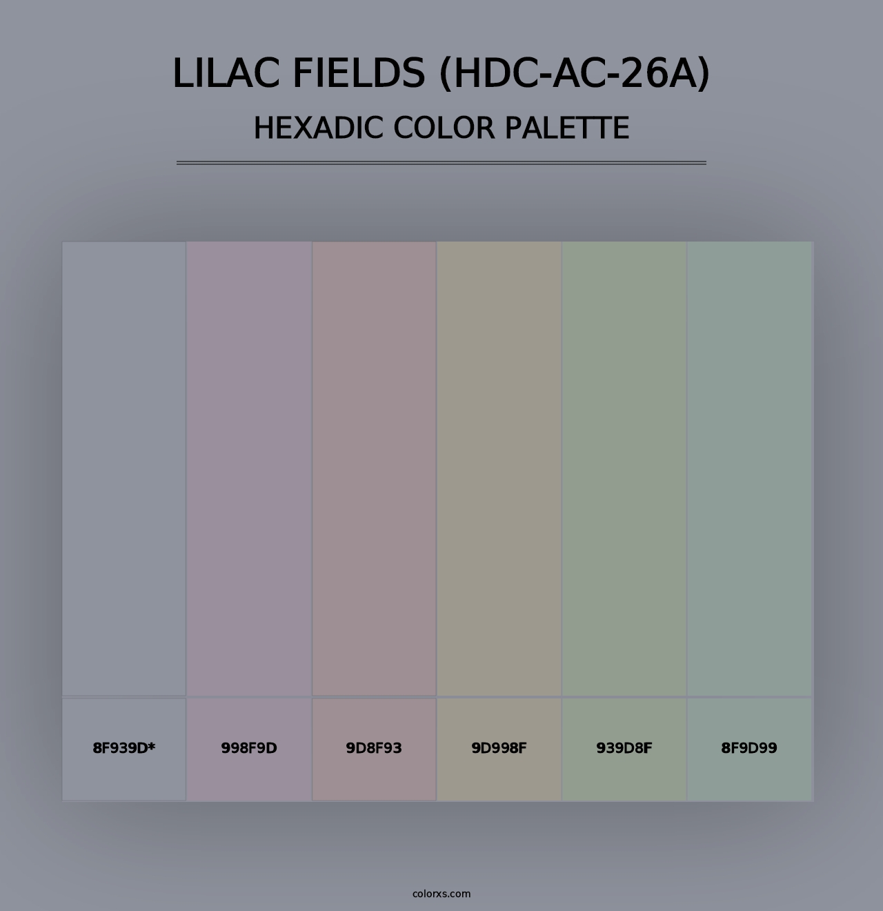 Lilac Fields (HDC-AC-26A) - Hexadic Color Palette