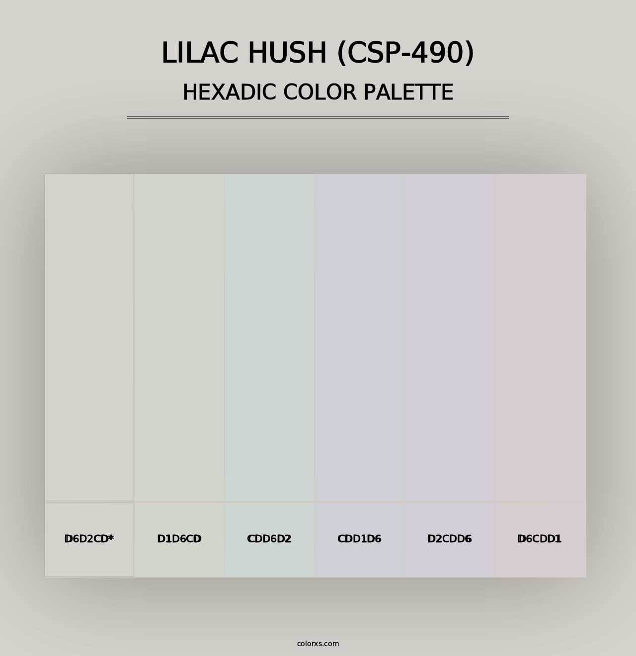 Lilac Hush (CSP-490) - Hexadic Color Palette