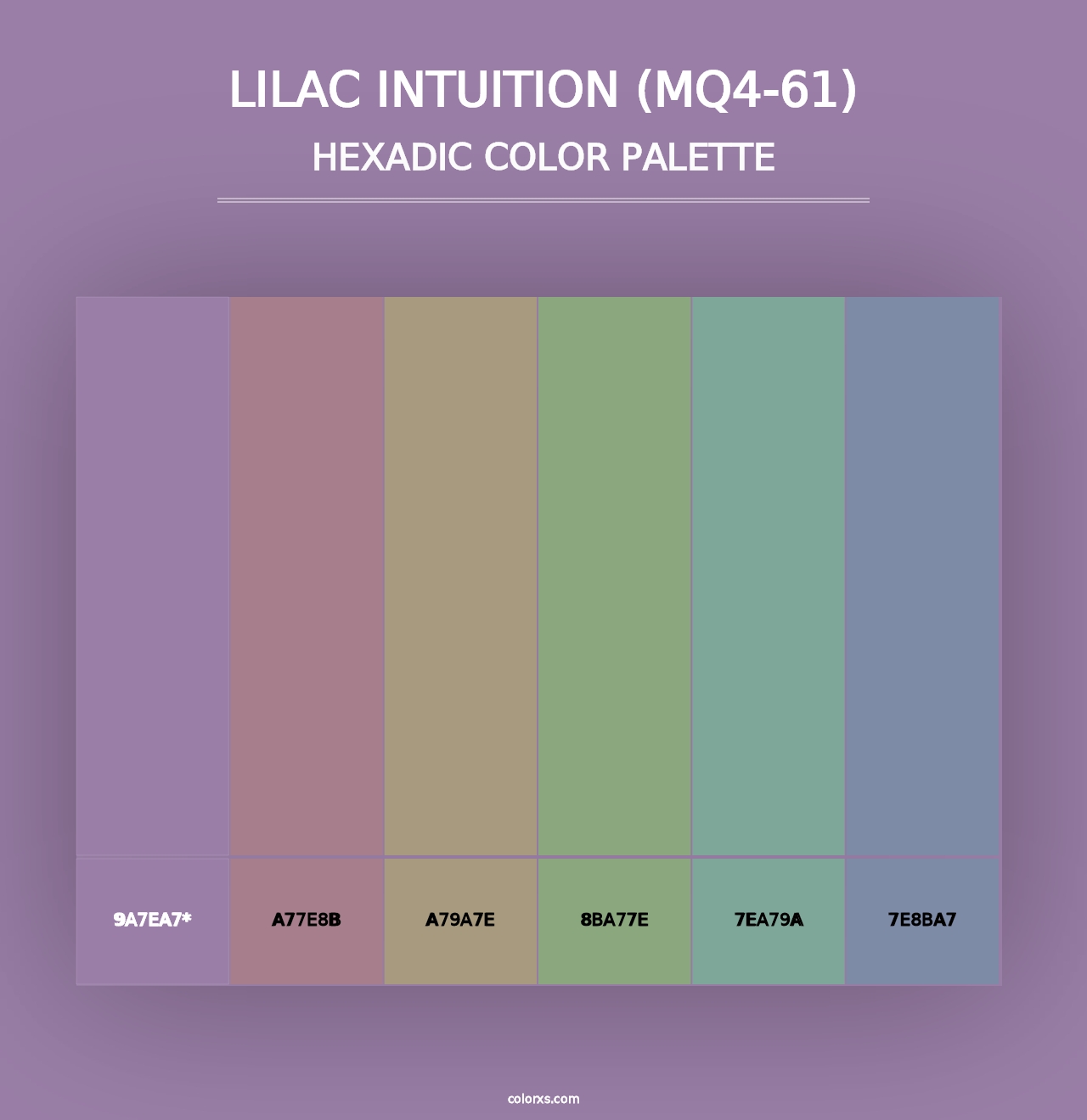 Lilac Intuition (MQ4-61) - Hexadic Color Palette